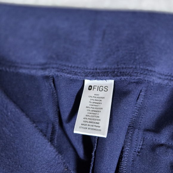 Figs Joggers Blue Size XL 29" Inseam Women Cargo Scrubs Snap Pockets Medical Vet - Picture 6 of 10